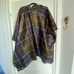 Barbour tartan rain poncho